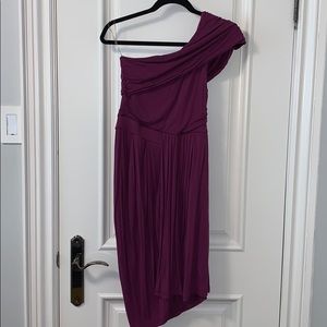Purple Bar III one shoulder dress
